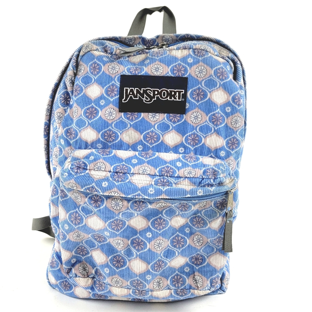 Jansport Blue Corduroy Backpack